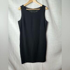 Vintage 90s Garfield & Marks Classic Black Sleeveless Sheath Dress Size 12